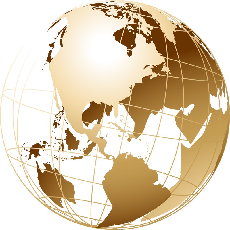 Golden Metallic Globe